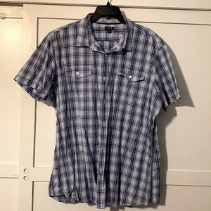 Apt.9 Plaid Short Sleeve Shirt, XL